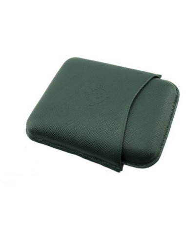 Portasigari astuccio toscanello per quattro ammezzati in pelle saffiano verde