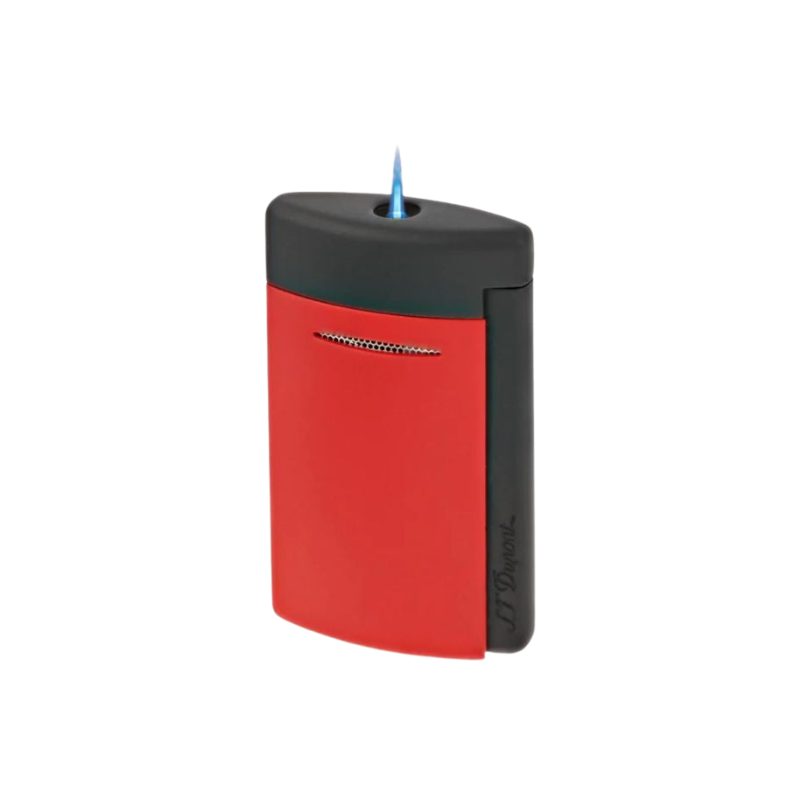 Finitura opaca nero e rosso accendino Dupont Minijet Matt Black Red