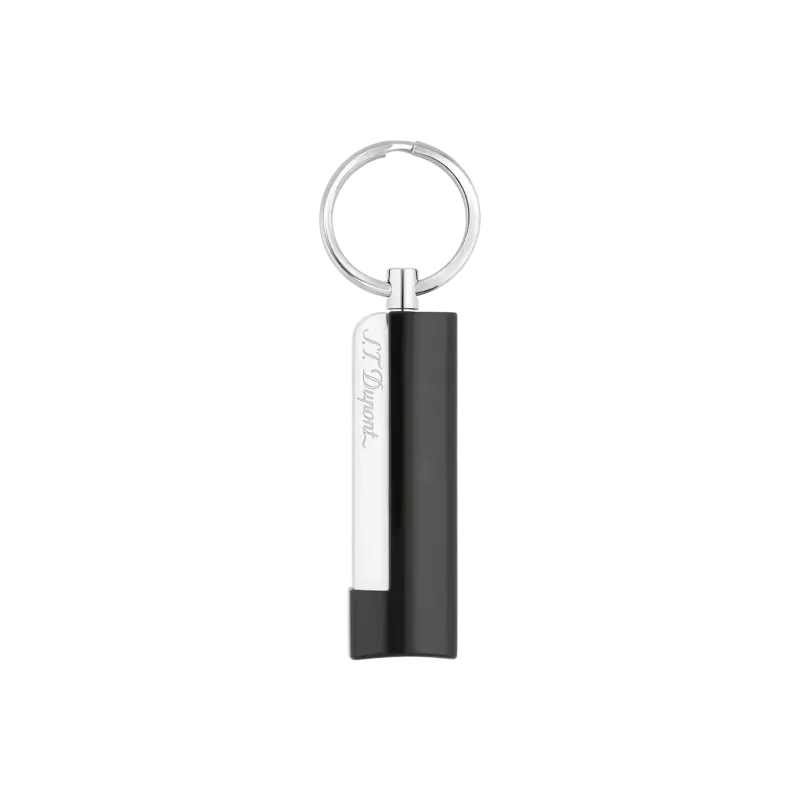 Portachiavi tagliasigari “Black as Night”: punch 8,6 mm, lacca nera/cromato, meccanismo a molla, finitura antiusura.