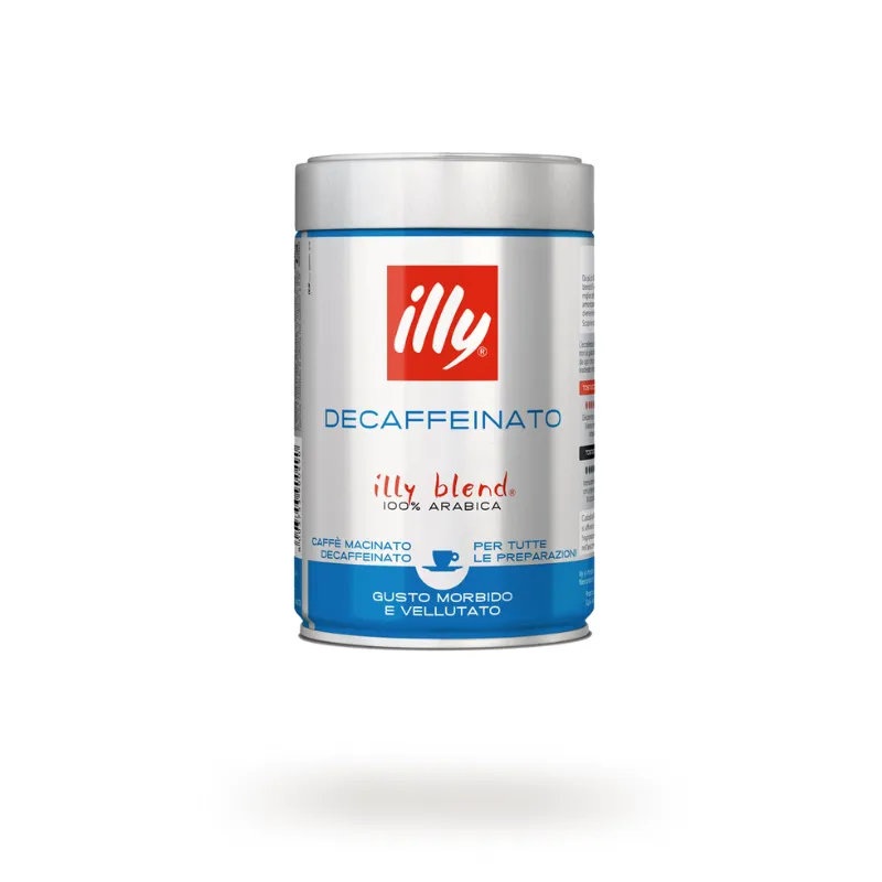 Caffè macinato espresso decaffeinato Illy 100% Arabica