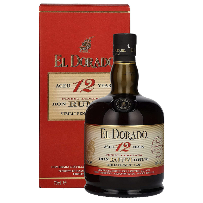 El Dorado 12 Yrs Demerara rum bottiglia