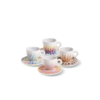 Set 4 tazze da cappuccino Illy Art Collection Judy Chicago