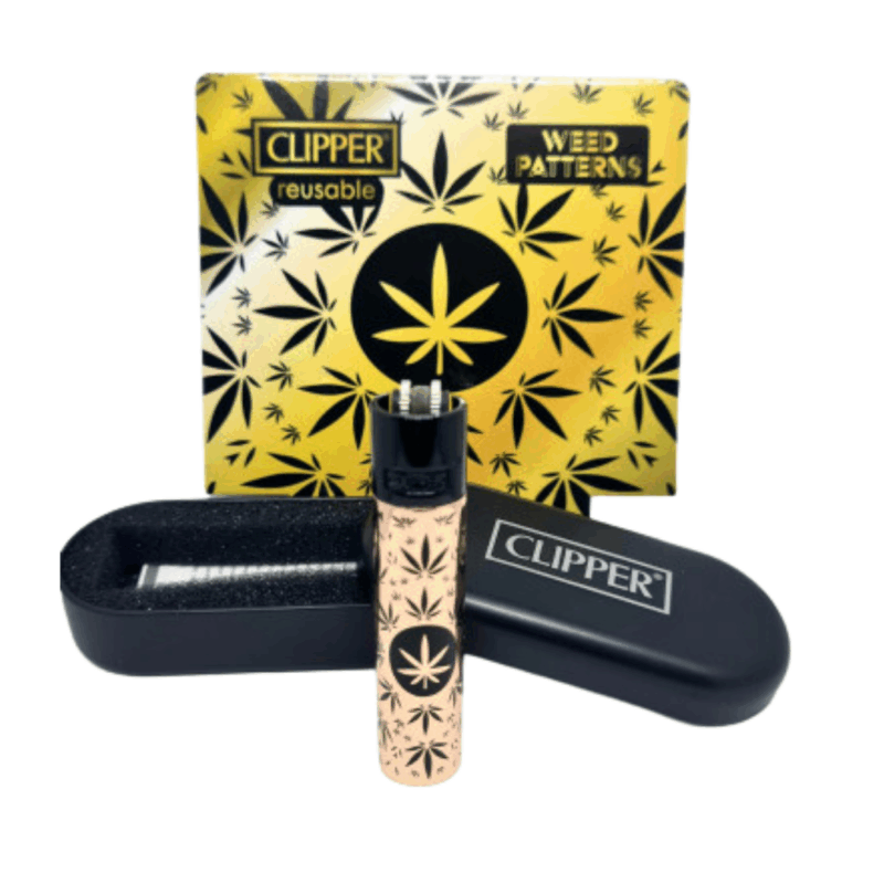 accendino clipper weed patterson 2 con confezione regalo