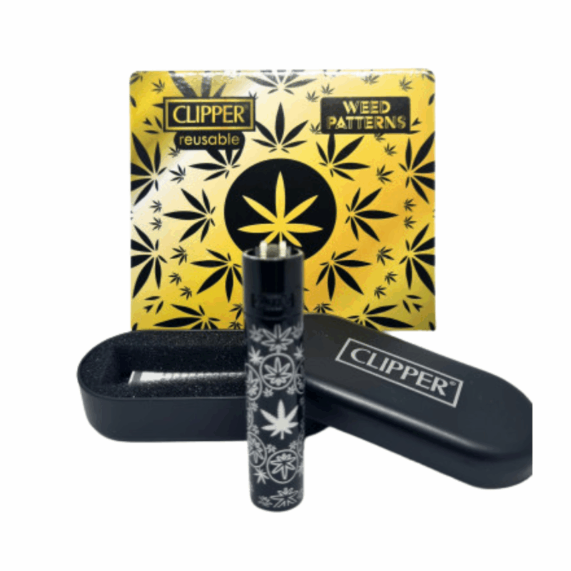 accendino clipper weed patterson 3 con confezione regalo