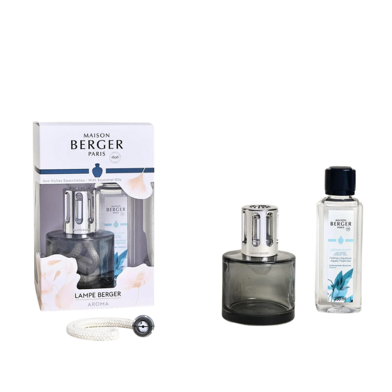 Lampe Berger – Cofanetto Aroma HAPPY con ricarica 250 ml Fraîcheur Aquatique