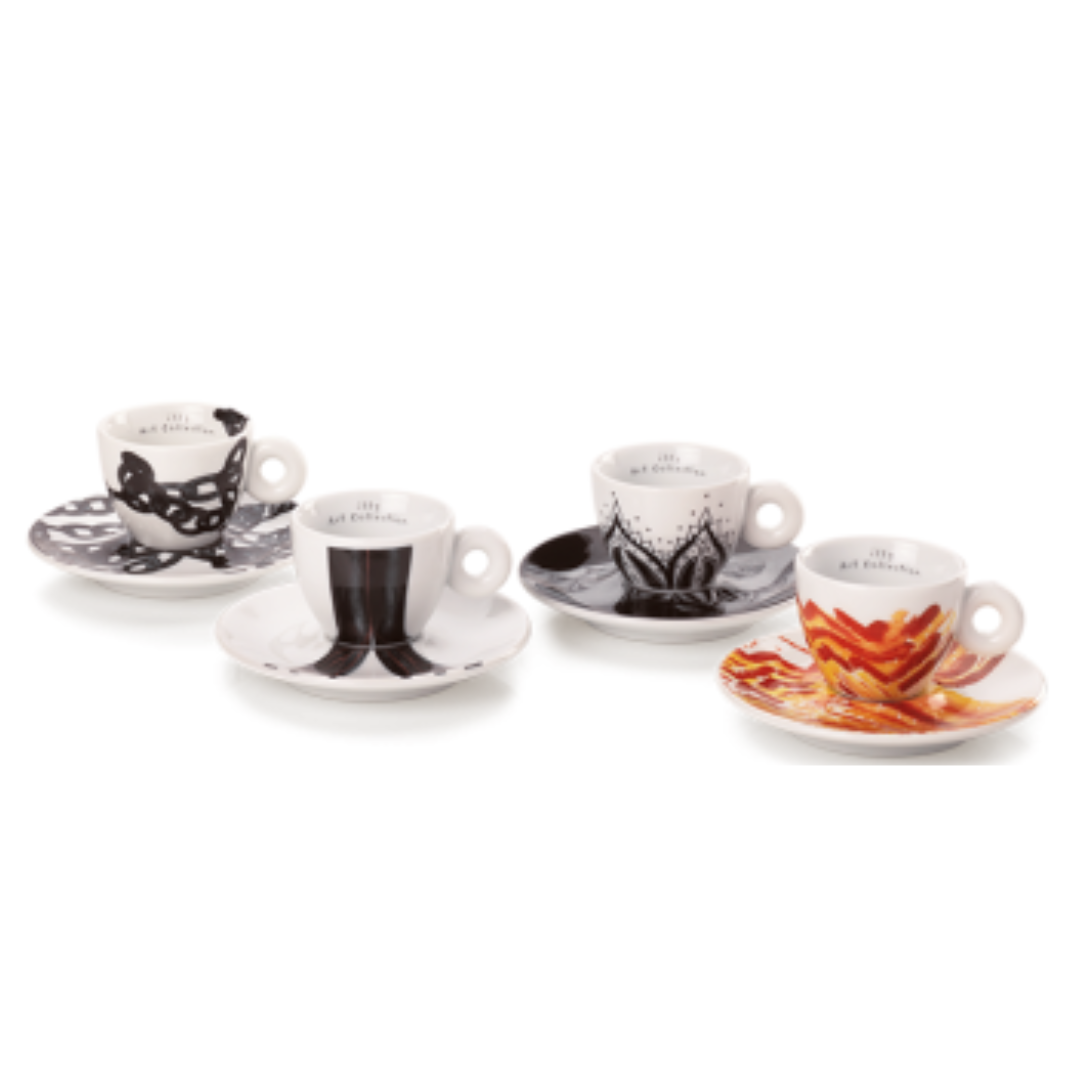 set 4 tazze da cappuccino illy art collection genesi