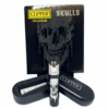 accendino clipper skulls metal 2 con confezione regalo