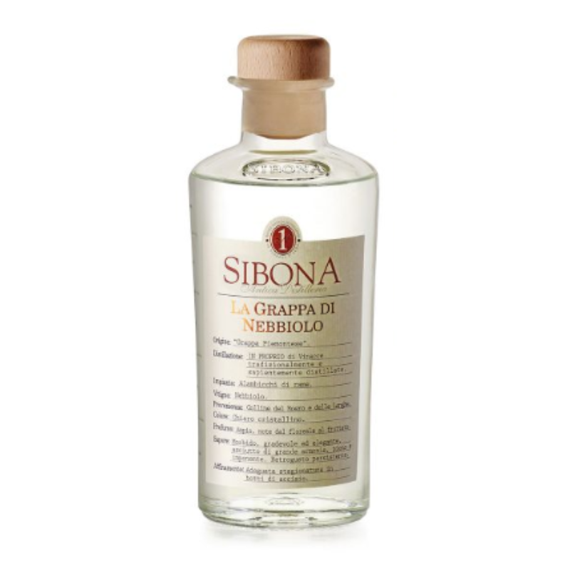 Grappa di Nebbiolo Sibona 50 cl 40% vol Roero Piemonte