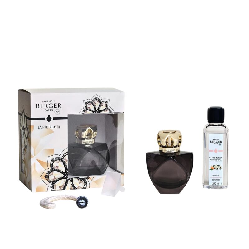 Lampe Berger Eternity – lampada catalitica sfaccettata by Sylvie de France con refill Lady Flower