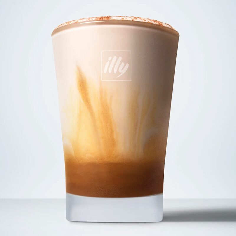 Iperespresso Indulgence Kit illy con bicchiere in vetro 170 ml e ricetta caffè stratificata