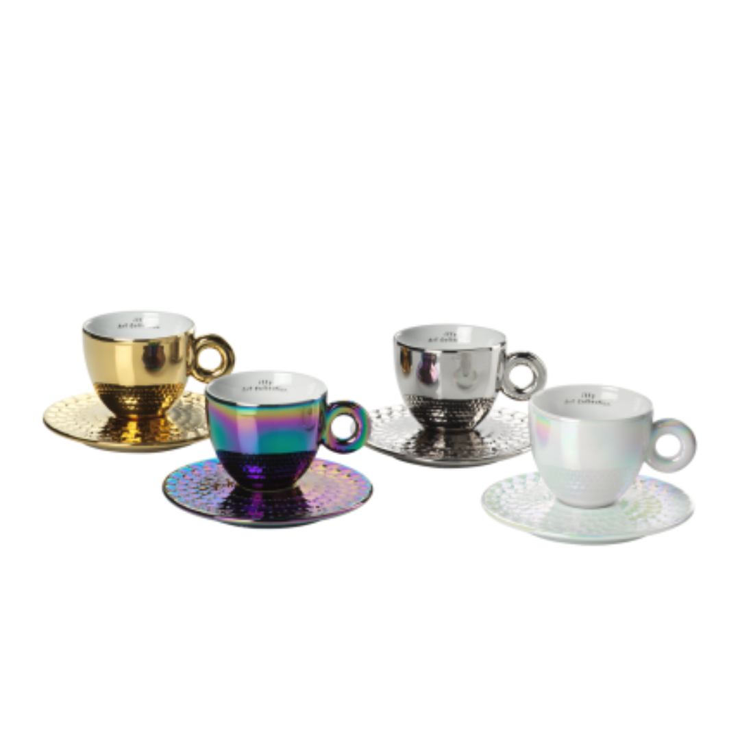 set di 4 tazze da cappuccino – illy art collection john armleder