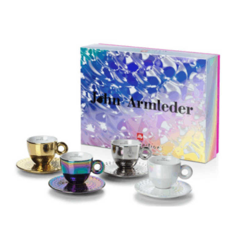 set di 4 tazzine da espresso – illy art collection | john armleder