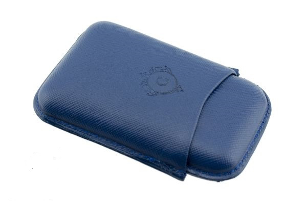 Cartujano Portasigari per tre sigari in pelle saffiano