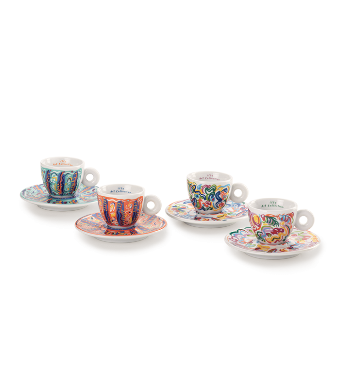 Set 4 tazze da espresso - Illy Art Collection SOL CALERO