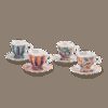 Set 4 tazze cappuccino - Art Collection SOL CALERO