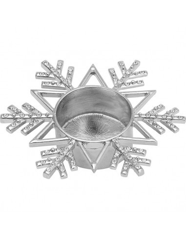Porta Tea Light Twinklink Snowflake
