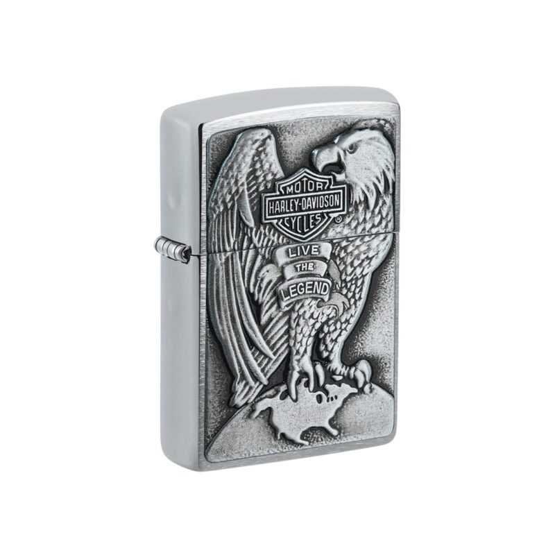 Zippo® Harley-Davidson® – 2024: accendino antivento e ricaricabile, corpo in metallo, Made in USA. Confezione regalo ufficiale.