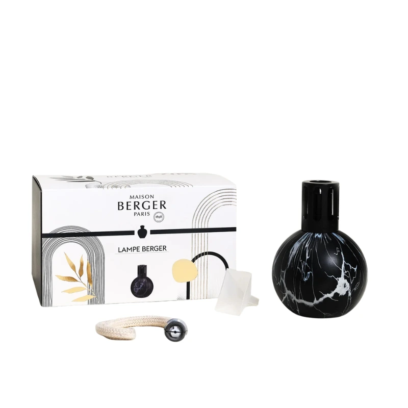 Lampe Berger Marbrure Noire – lampada catalitica sferica nero marmorizzato