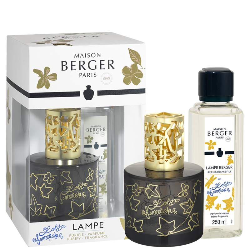 Pure Lolita Lempicka Black Berger Lamp – lampada catalitica nera con dettagli dorati