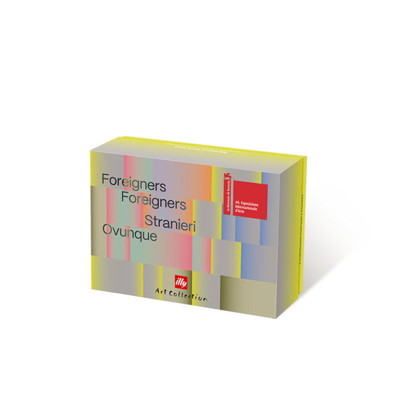 Set da 2 tazze da cappuccino illy – Edizione Biennale Arte 2024 con piattini abbinati.