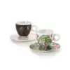 Set tazze cappuccino illy Art Collection 2024 con decorazioni di Aycoobo e Rember Yahuarcani