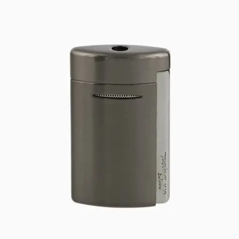 S.T. Dupont Minijet – Gunmetal Brossé: torcia blu, presa d’aria maggiorata, impugnatura ergonomica.