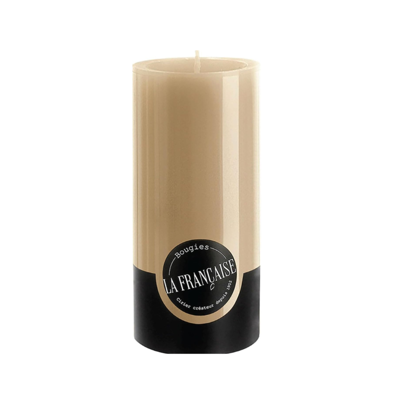 Candela cilindrica 75 ore Bougies La Française 50 colore Taupe