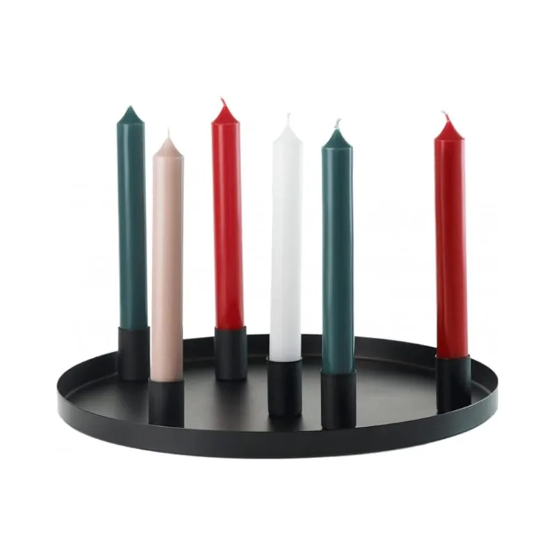 Portacandele magnetico Bougies La Française in metallo nero.