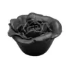 Candela decorativa rosa nera Point À La Ligne con rotture laterali