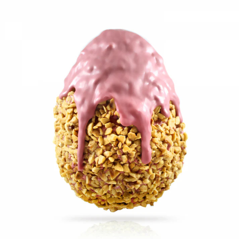 Uovo di Pasqua Gourmet Ruby e Nocciole Shockino 220g in cioccolato artigianale