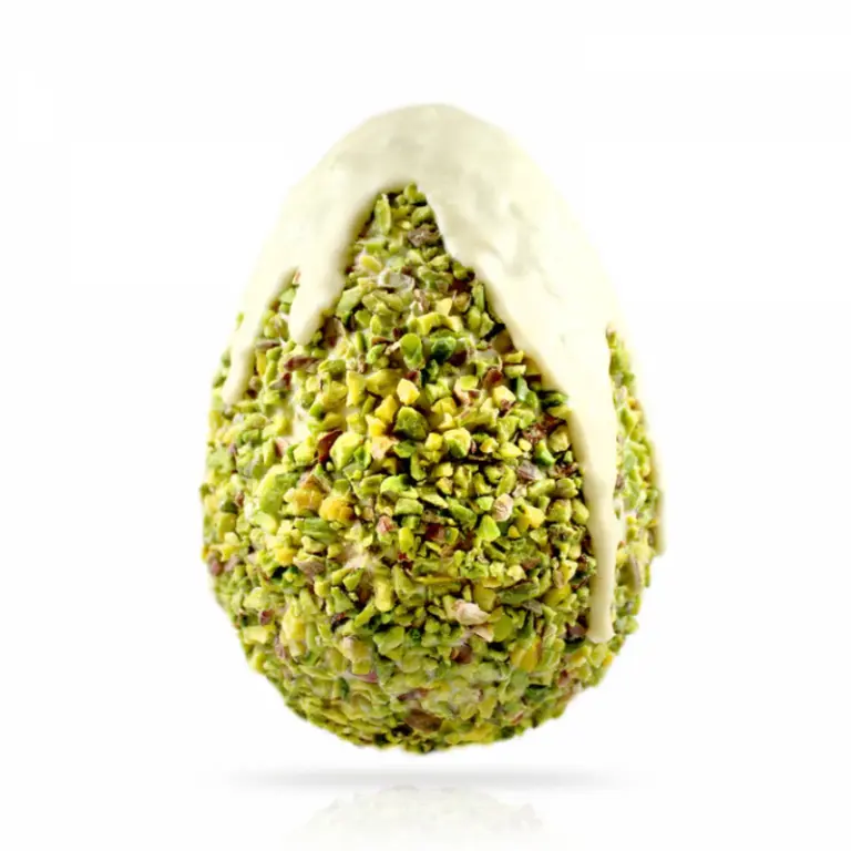 Uovo di Pasqua Gourmet Bianco e Pistacchi 220g – Shockino Mix Experience