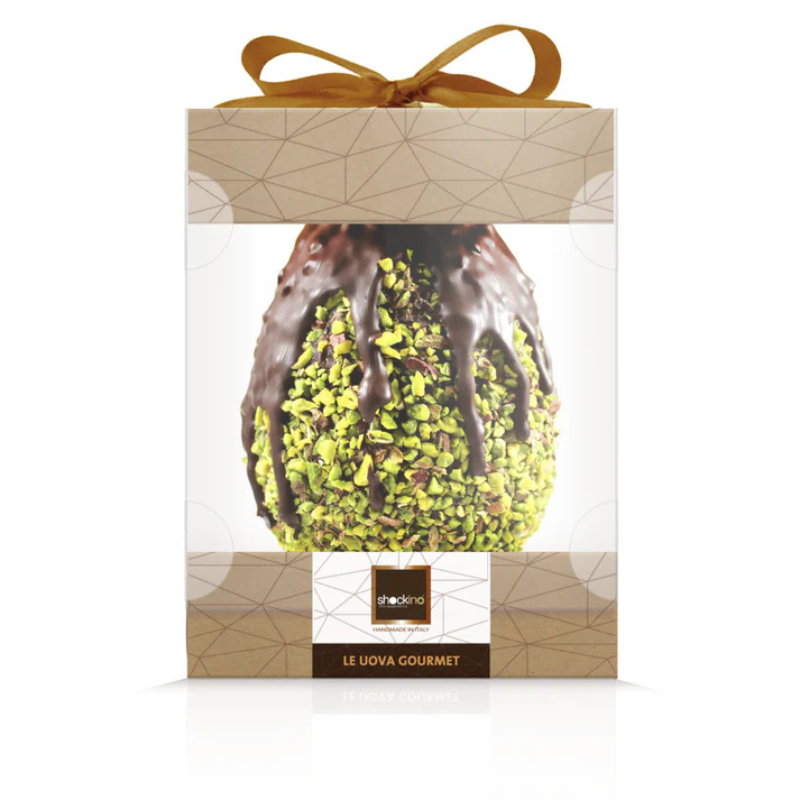 Uovo di Pasqua Gourmet Fondente 72% e Pistacchi 220g – Shockino - immagine 2