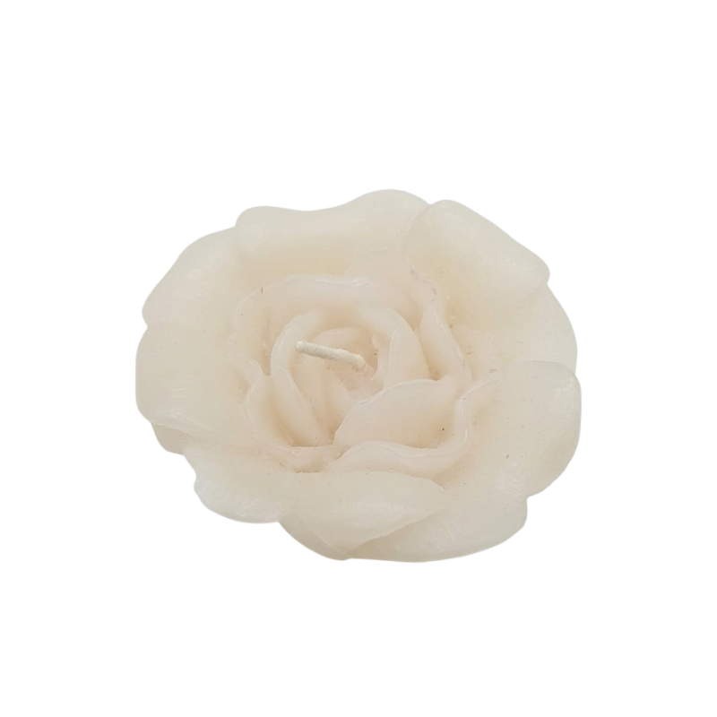 Candela decorativa a fiore bianca Point à la Ligne