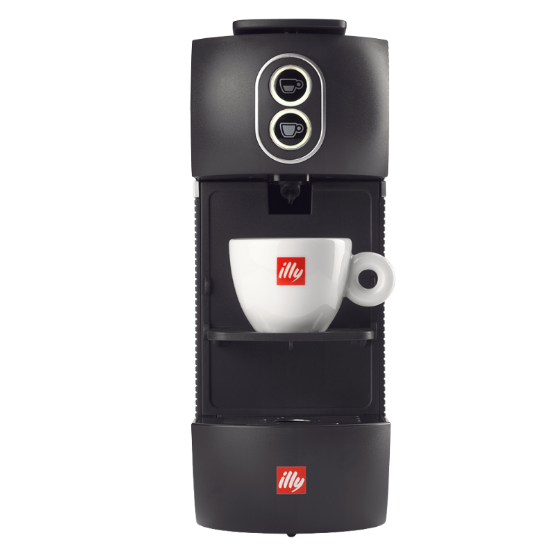 Macchina da caffè Illy a cialde E.S.E. nera verificata vista frontale
