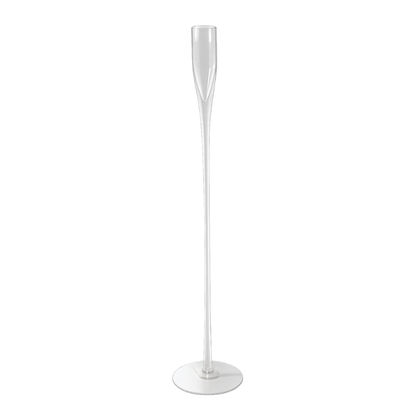 Portacandela Alto in Vetro Trasparente