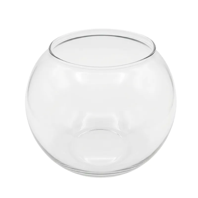 Vaso a sfera in vetro trasparente dal design essenziale