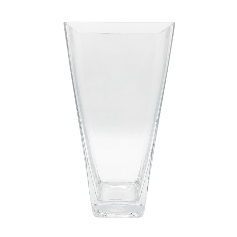 Vaso in vetro trasparente dal design moderno