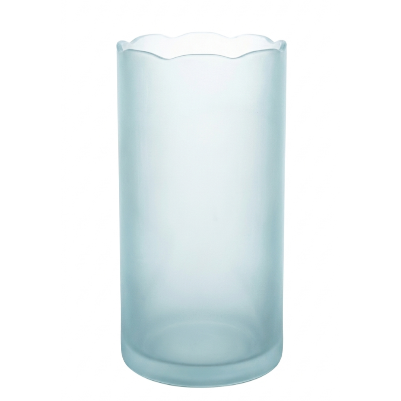 Vaso in vetro satinato Yankee Candle con bordo ondulato