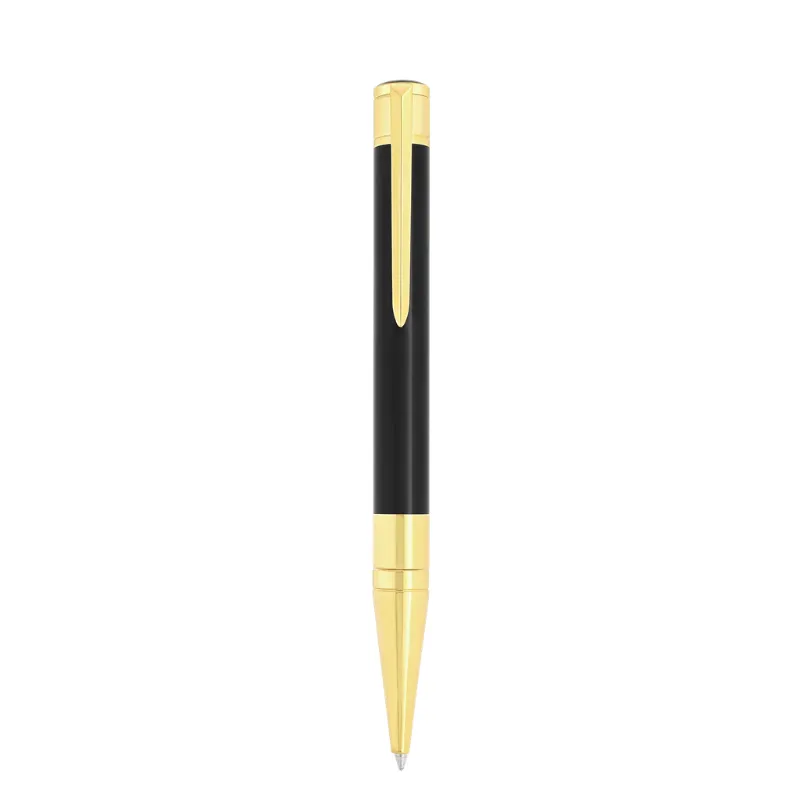 S.T. Dupont Initial penna a sfera lacca nera finiture oro