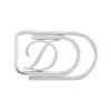 Profilo laterale S.T. Dupont fermasoldi Argento Logo Inciso
