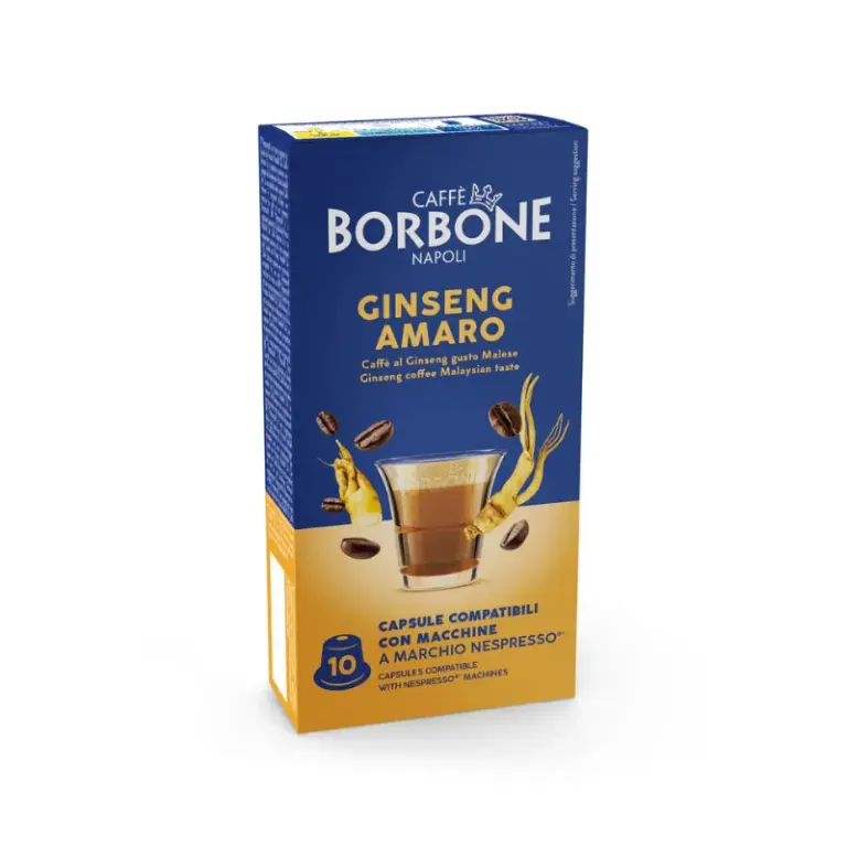 Caffè Borbone Ginseng Amaro – Bevanda Solubile 10 Capsule Compatibili Nespresso®