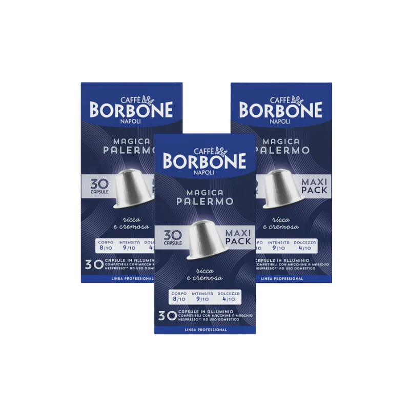 Caffè Borbone Magica Palermo 90 capsule in alluminio compatibili Nespresso