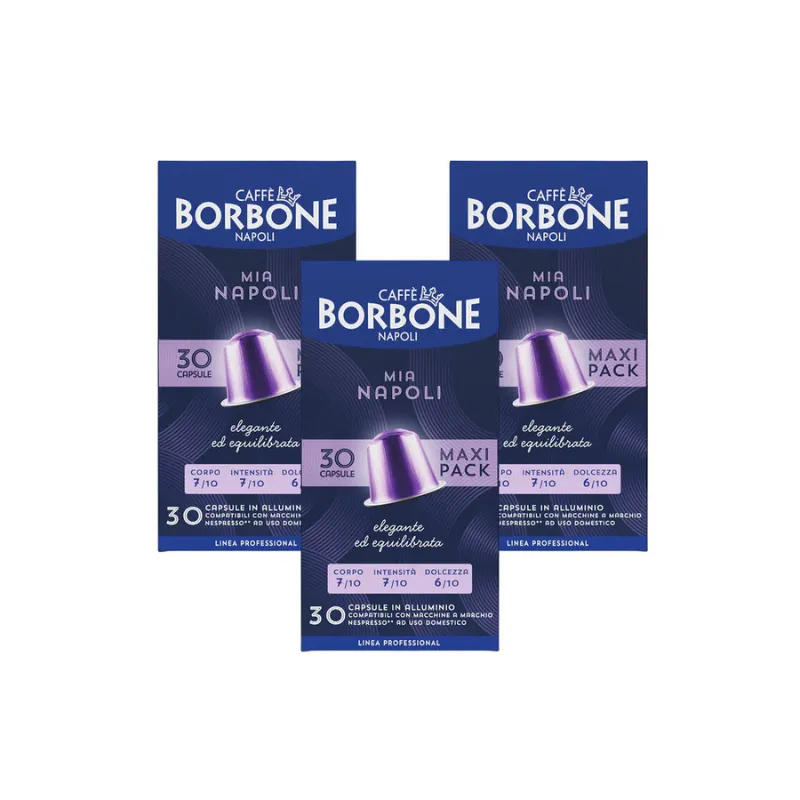 Caffè Borbone Mia Napoli 90 capsule in alluminio compatibili Nespresso